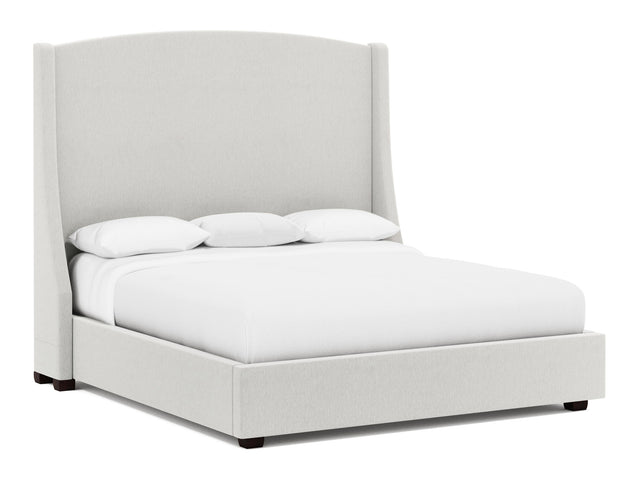 Cooper White/Cream Fabric Shelter King Bed (64" H) - Ornate Home