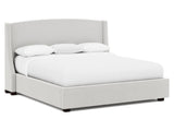 Cooper White/Cream Fabric Shelter King Bed - Ornate Home