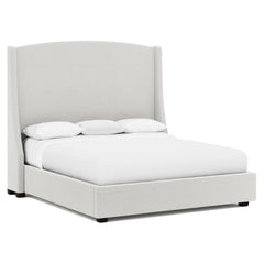 Cooper White/Light Gray King Shelter Bed Extended (64" H) - Ornate Home
