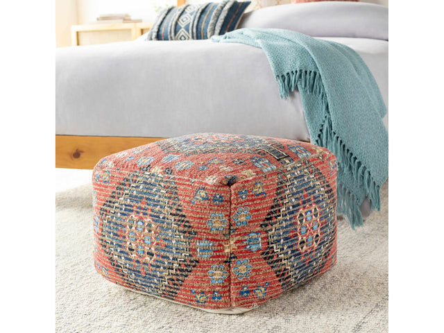 Copeland Woven Jute and Cotton Pouf - Ornate Home