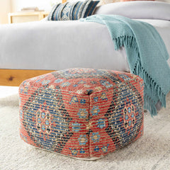 Copeland Woven Jute and Cotton Pouf - Ornate Home