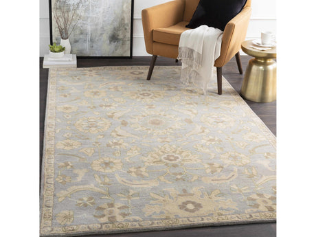 Copen Beige Floral Wool Rug - Ornate Home