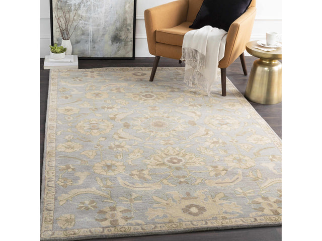 Copen Beige Floral Wool Rug - Ornate Home