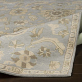 Copen Beige Floral Wool Rug - Ornate Home
