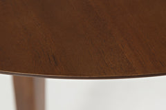 Copenhagen Brown/Gray Round Dining Table w/ 4 Denmark Chairs - Ornate Home