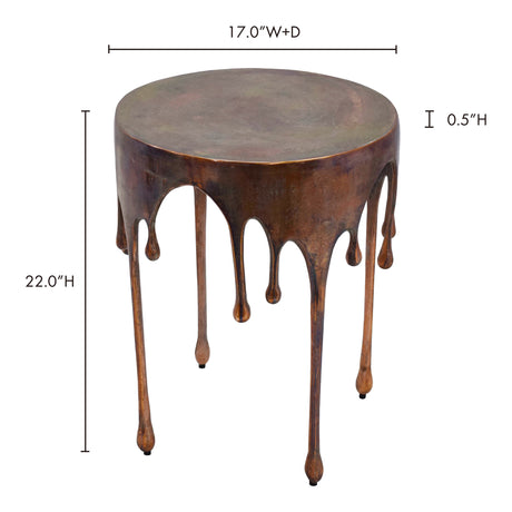 Copperworks Antique Copper Accent Table - Ornate Home