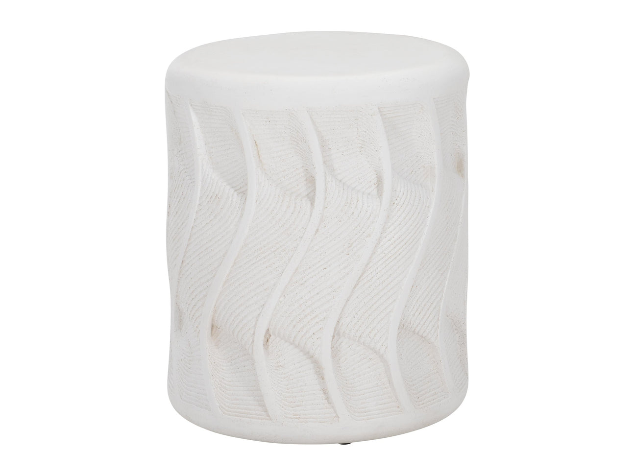 Coquille White Outdoor Accent Table - Ornate Home