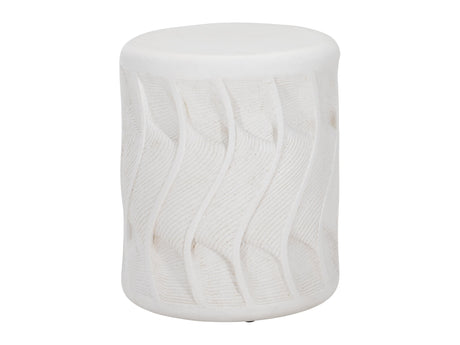 Coquille White Outdoor Accent Table - Ornate Home