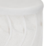 Coquille White Outdoor Accent Table - Ornate Home