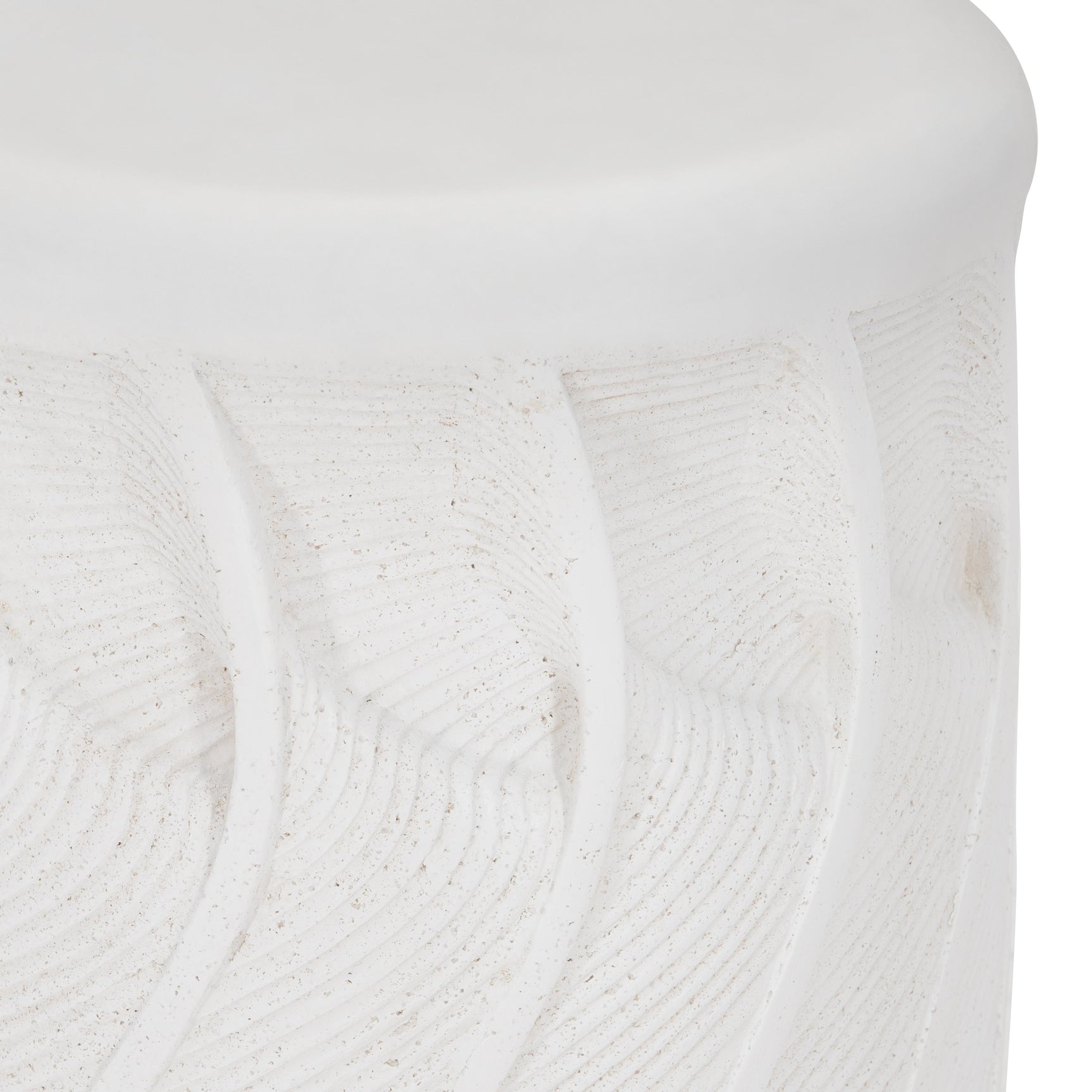Coquille White Outdoor Accent Table - Ornate Home