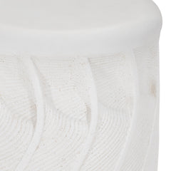 Coquille White Outdoor Accent Table - Ornate Home