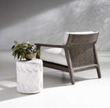 Coquille White Outdoor Accent Table - Ornate Home