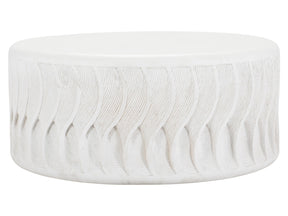 Coquille White Outdoor Cocktail Table - Ornate Home