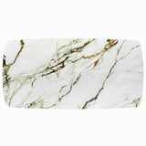 Cora Ceramic Top & Golden Champange Dining Table - Ornate Home