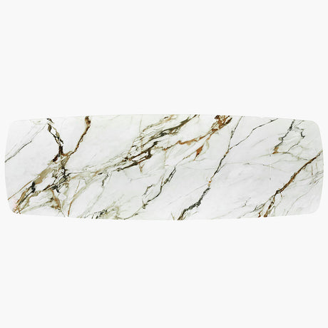 Cora Ceramic Top & Golden Champange Dining Table - Ornate Home