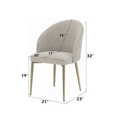 Cora Champange Side Chair (Set of 2) - Ornate Home