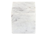 Cora Purple White Marble Cube Tabletop - Ornate Home