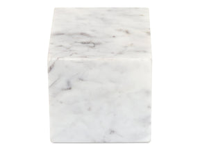 Cora Purple White Marble Cube Tabletop - Ornate Home
