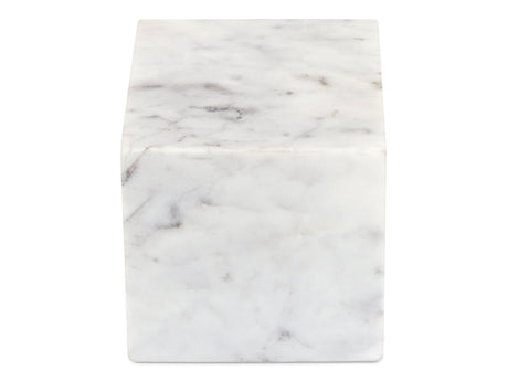 Cora Purple White Marble Cube Tabletop - Ornate Home