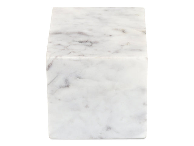Cora Purple White Marble Cube Tabletop - Ornate Home