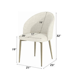 Cora White Side Chair (Set of 2) - Ornate Home