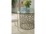 Coral Antique Nickel/Tempered Glass Dining Table 54 - Ornate Home