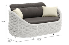 Coral Gray Reef Loveseat - Ornate Home