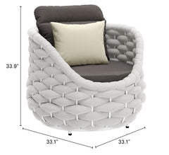 Coral Gray Reef Outdoor Accent Chair - Ornate Home