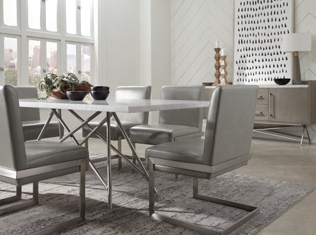 Coral Marble Rectangular Dining Table - Ornate Home