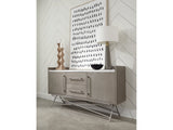 Coral Marble Top Rectangular Sideboard in Antique Grey - Ornate Home