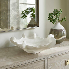 Coral Mirage White Outdoor Bowl - Ornate Home