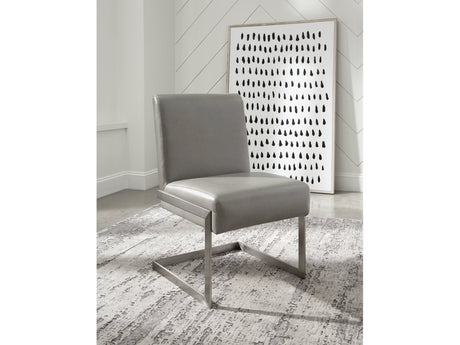 Coral Synthetic Leather Upholstered Dining Chair (Set of 2) - Ornate Home