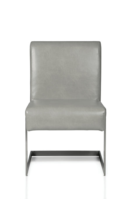 Coral Synthetic Leather Upholstered Dining Chair (Set of 2) - Ornate Home