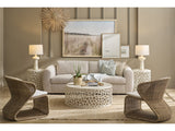 Coral White/Quartz Stone Cocktail Table - Ornate Home