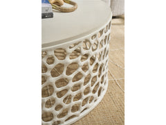Coral White/Quartz Stone Cocktail Table - Ornate Home