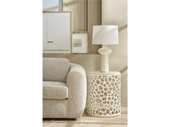 Coral White/Quartz Stone Side Table - Ornate Home