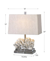 Coral White Sculpture Table Lamp - Ornate Home