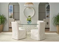 Coral White/Tempered Glass Dining Table 60 - Ornate Home