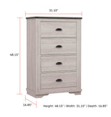 Coralee Chalk/Grey Sleigh Bedroom Set - Ornate Home