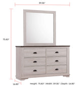 Coralee Chalk/Grey Sleigh Bedroom Set - Ornate Home