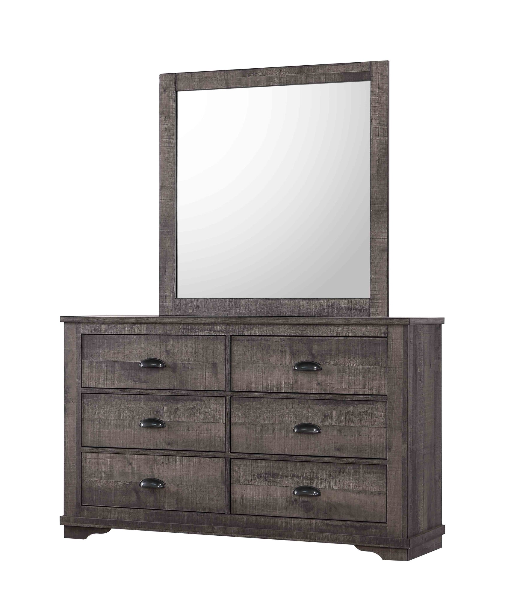 Coralee Gray Sleigh Bedroom Set - Ornate Home