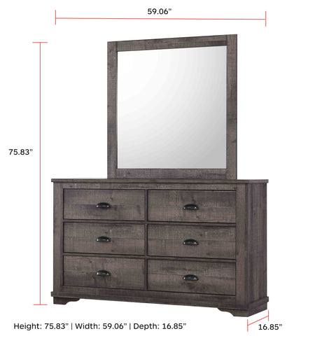 Coralee Gray Sleigh Bedroom Set - Ornate Home