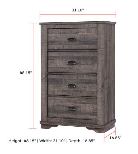 Coralee Gray Sleigh Bedroom Set - Ornate Home