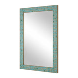 Coralie Blue/Gold/Green Tile Mirror - Ornate Home