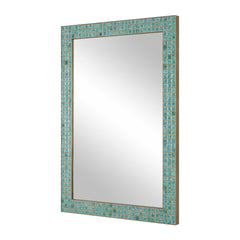 Coralie Blue/Gold/Green Tile Mirror - Ornate Home