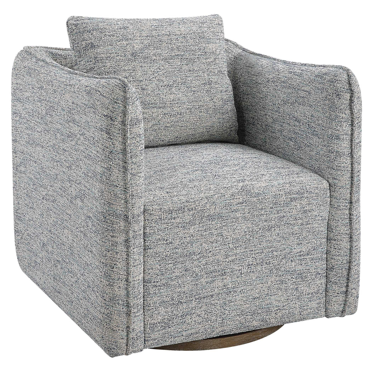 Corben Blue Swivel Chair - Ornate Home