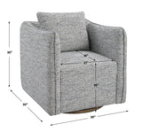 Corben Blue Swivel Chair - Ornate Home