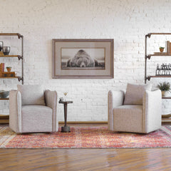 Corben Gray Swivel Chair - Ornate Home