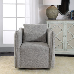 Corben Gray Swivel Chair - Ornate Home