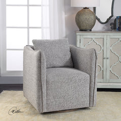 Corben Gray Swivel Chair - Ornate Home